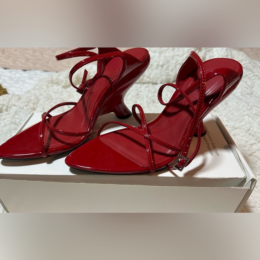 Zara Red Strappy Heels